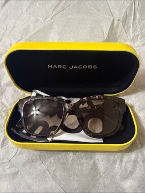 Marc Jacobs Tortoiseshell Sunglasses with Yellow Case